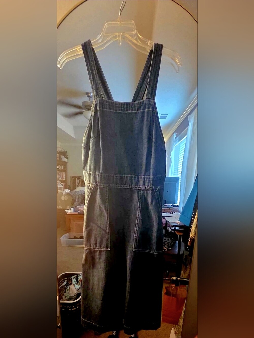 Polo Ralph Lauren Dark Blue Denim Overall Jumpsuit Dress Size Small